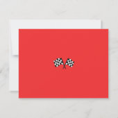 Aangepaste raceauto-notitiekaart notitiekaartje (Achterkant)