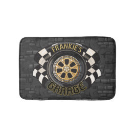 Aangepaste racebus met sneldraaimoes badmat