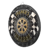 Aangepaste racebus met sneldraaimoes dartbord (Voorkant Rechts)