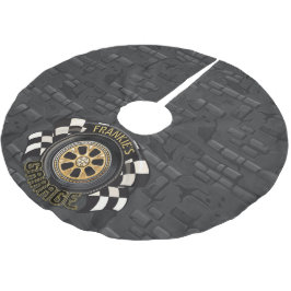 Aangepaste racebus met sneldraaimoes kerstboom rok