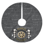 Aangepaste racebus met sneldraaimoes kerstboom rok (Voorkant)