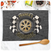 Aangepaste racebus met sneldraaimoes theedoek