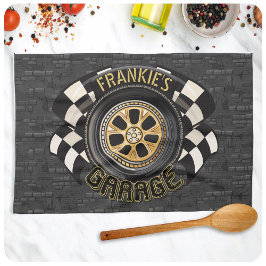 Aangepaste racebus met sneldraaimoes theedoek