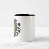 Aangepaste racebus met sneldraaimoes tweekleurige koffiemok (Center)