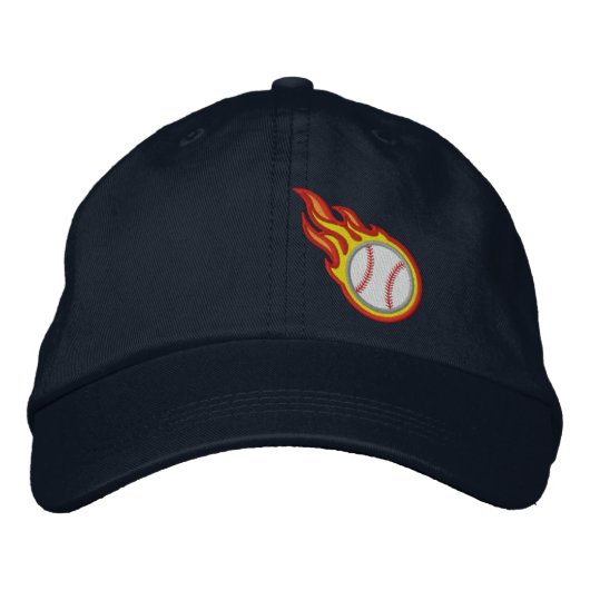 Aangepaste Racing Flames Baseball Bullet Badge Pet (Voorkant)