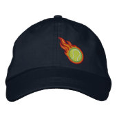 Aangepaste Racing Flames Tennis Bullet Badge Pet (Voorkant)