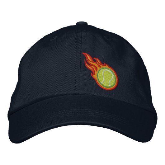 Aangepaste Racing Flames Tennis Bullet Badge Pet (Voorkant)