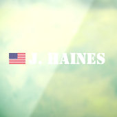 Aangepaste Racing Naam Land Vlag Raamsticker (Vel 3)
