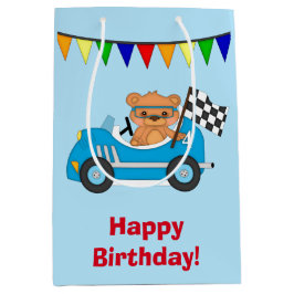 Aangepaste rackauto en Beer Medium Cadeauzakje