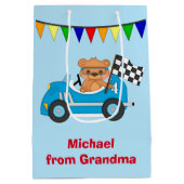 Aangepaste rackauto en Beer Medium Cadeauzakje (Achterkant)