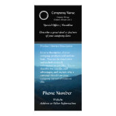 Aangepaste rackkaart, klassiek zwart ontwerp, afdr reclamekaart (Voorkant)