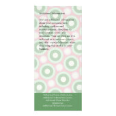 Aangepaste rackkaart, roze en groene ruimte, gezon reclamekaart (Achterkant)