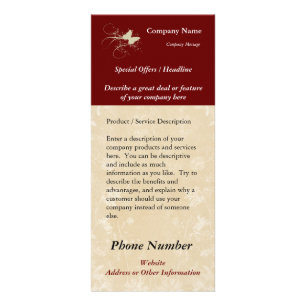 Aangepaste rackkaart, vlinder (spa, gezondheid, ha reclamekaart