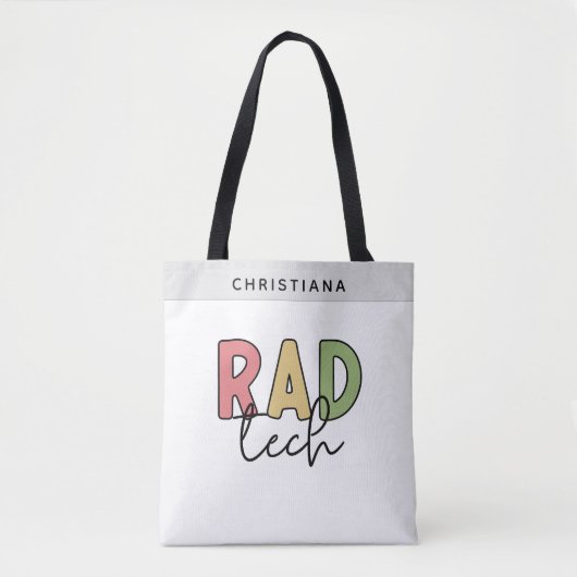 Aangepaste Rad Tech Radiologisch Technoloog Radiol Tote Bag (Voorkant)