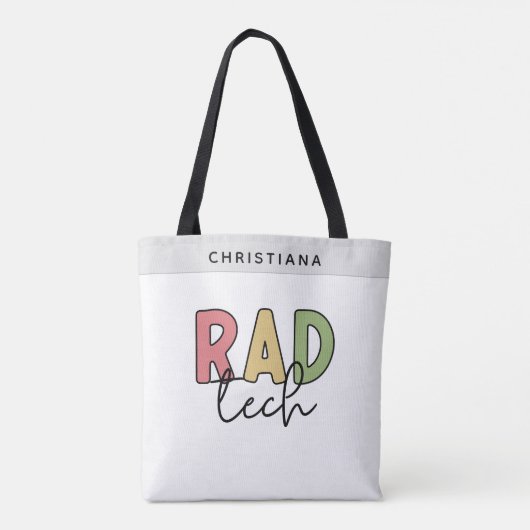 Aangepaste Rad Tech Radiologisch Technoloog Radiol Tote Bag (Achterkant)