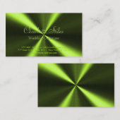 Aangepaste radiale metalen look - Groen Visitekaartje (Voorkant / Achterkant)