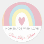 Aangepaste Rainbow Backing kleine bedrijven sticke Ronde Sticker (Voorkant)