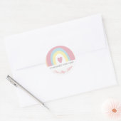 Aangepaste Rainbow Backing kleine bedrijven sticke Ronde Sticker (Envelop)