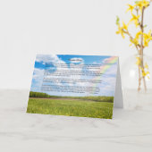 Aangepaste Rainbow Bridge Wenskaart, Vrouw Dog Kaart (Gele Bloem)