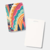 Aangepaste Rainbow Dome-badge — Verticaal Badge (Voor- en achterkant)