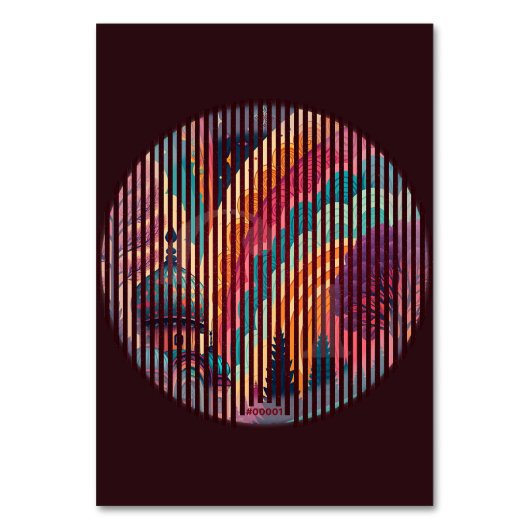 Aangepaste Rainbow Dome Table Kaart – Dark Edition (Voorkant)