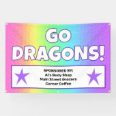 Aangepaste Rainbow Dragons Banner (Horizontaal)