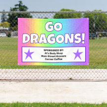 Aangepaste Rainbow Dragons Banner