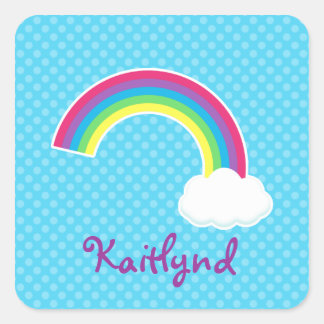 Aangepaste Rainbow en Cloud Book Labels