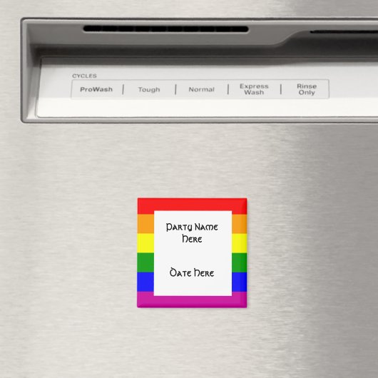 Aangepaste Rainbow Flag Party Favorieten Magneet (Insitu (Vaatwasser))