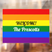 Aangepaste Rainbow Flag Pride Maand Venster Cling Raamsticker (Vel 2)
