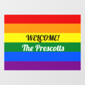 Aangepaste Rainbow Flag Pride Maand Venster Cling Raamsticker (Vel)