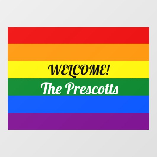 Aangepaste Rainbow Flag Pride Maand Venster Cling Raamsticker (Vel)