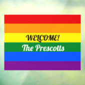 Aangepaste Rainbow Flag Pride Maand Venster Cling Raamsticker (Vel 3)