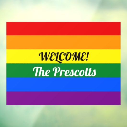 Aangepaste Rainbow Flag Pride Maand Venster Cling Raamsticker (Vel 3)