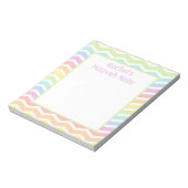 Aangepaste Rainbow Girl's Mitzvah Notes Notitieblo Notitieblok (Linkerzijde)