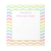 Aangepaste Rainbow Girl's Mitzvah Notes Notitieblo Notitieblok (Voorkant)