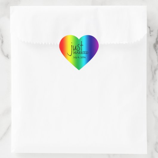 Aangepaste Rainbow LGBT bruiloft gunst Stickers (Tas)