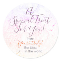 Aangepaste Rainbow Marble Favor/Treat Sticker