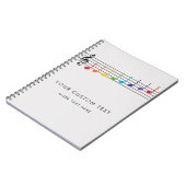 Aangepaste Rainbow Muzieknoten Teacher Elegant Notitieboek (Linkerzijde)