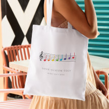 Aangepaste Rainbow Muzieknoten Teacher Elegant