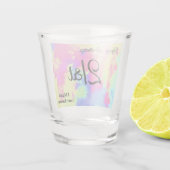Aangepaste Rainbow Paint Splatter 21st Shot Glass Glas (Achterkant)