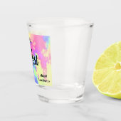 Aangepaste Rainbow Paint Splatter 21st Shot Glass Glas (Rechts)