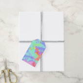 Aangepaste Rainbow Paint Splatter Effect Gift Labe Cadeaulabel (Met Touw)