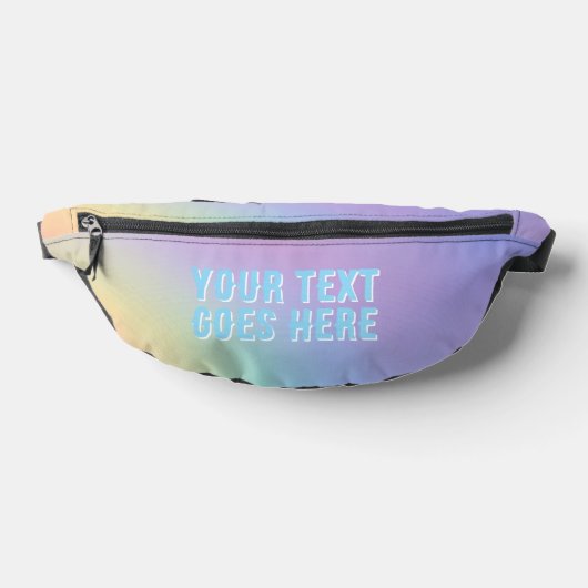 Aangepaste Rainbow Pastel Fanny Pack Creëer uw eig Heuptasje (Liggend)