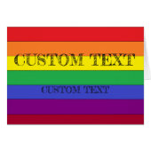 aangepaste RAINBOW Pride-kaart (Voorkant Horizontaal)