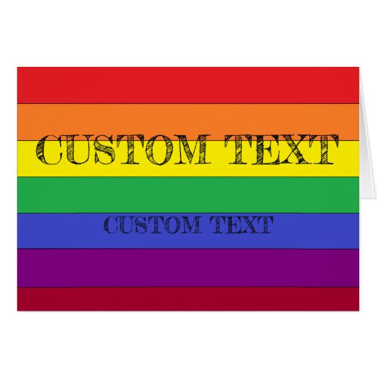 aangepaste RAINBOW Pride-kaart (Voorkant Horizontaal)