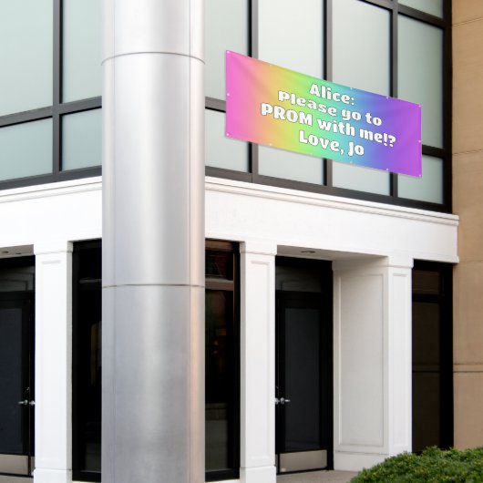 Aangepaste Rainbow Prom Banner (Buitenkant Gebouw)