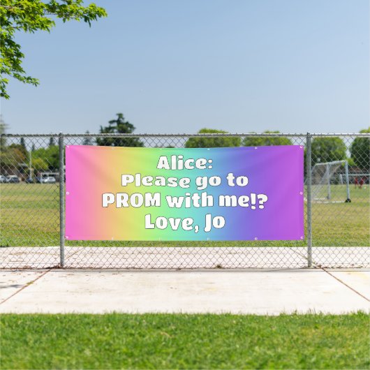 Aangepaste Rainbow Prom Banner (Insitu)