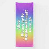 Aangepaste Rainbow Prom Banner (Verticaal)