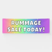 Aangepaste Rainbow Rummage Sale Banner (Horizontaal)
